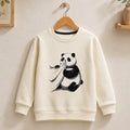 Kids’ Cream Panda Printed Sweatshirt
