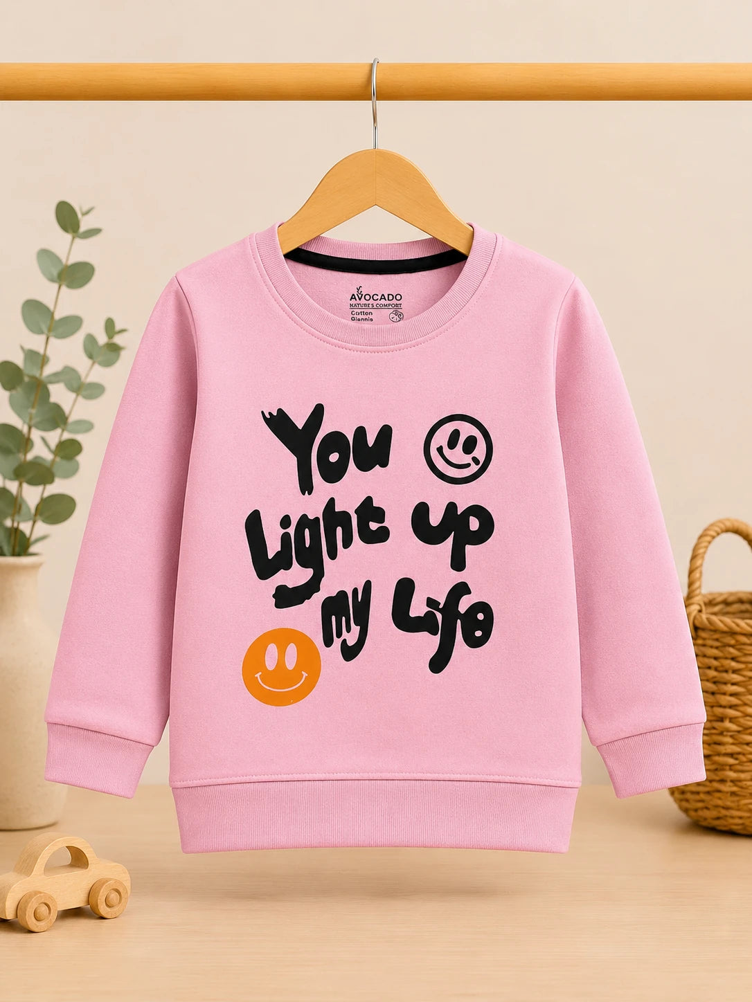 Girls’ Pink “You Light Up My Life” Sweatshirt