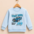 Light Blue Racing Graphic Sweatshirt
