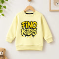 Kids Yellow Fino Graphic Sweatshirt | Full Sleeve Winter Sweatshirt