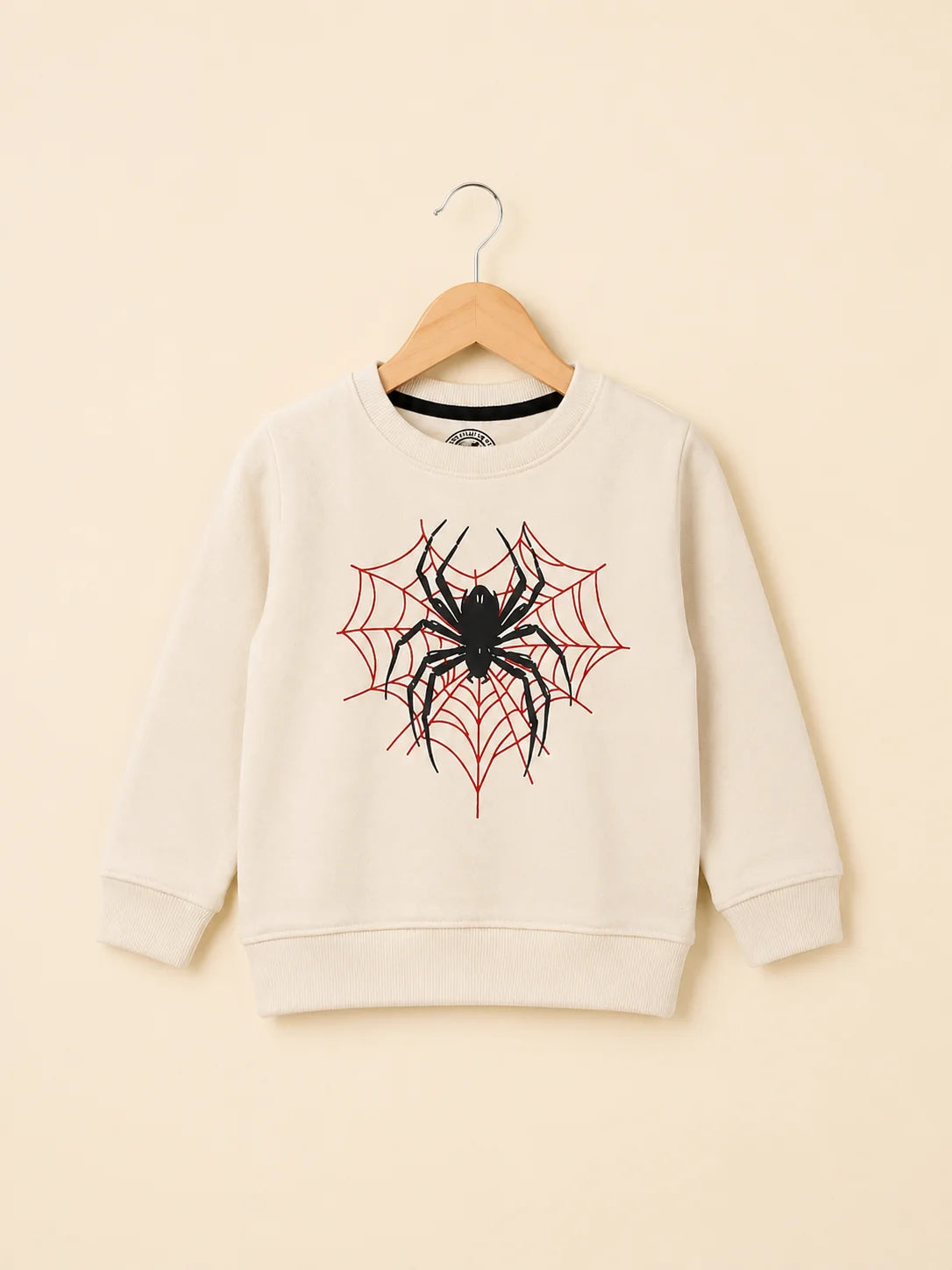 Kids White Spider Web Sweatshirt | Saras Lounge
