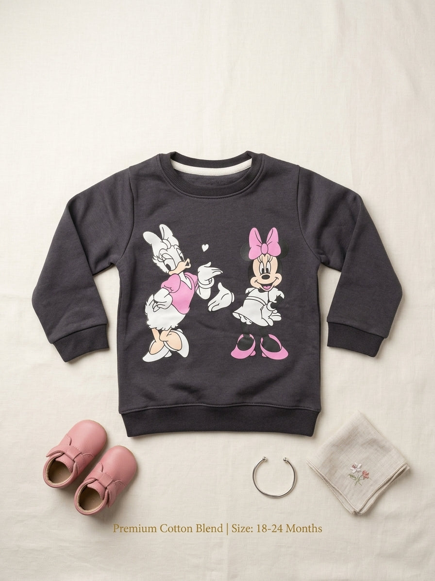 Kids Teal Disney Mickey & Friends Graphic Sweatshirt – Premium Fleece Crewneck